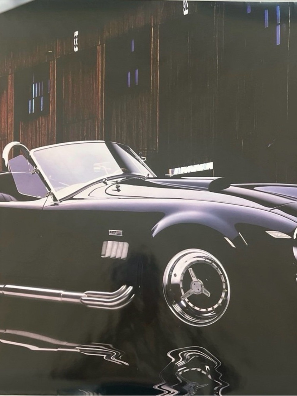 Classic Convertible Car Art Poster - Black